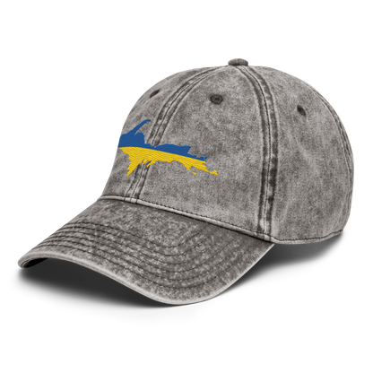 Michigan Upper Peninsula Vintage Baseball Cap (Ukraine Edition)