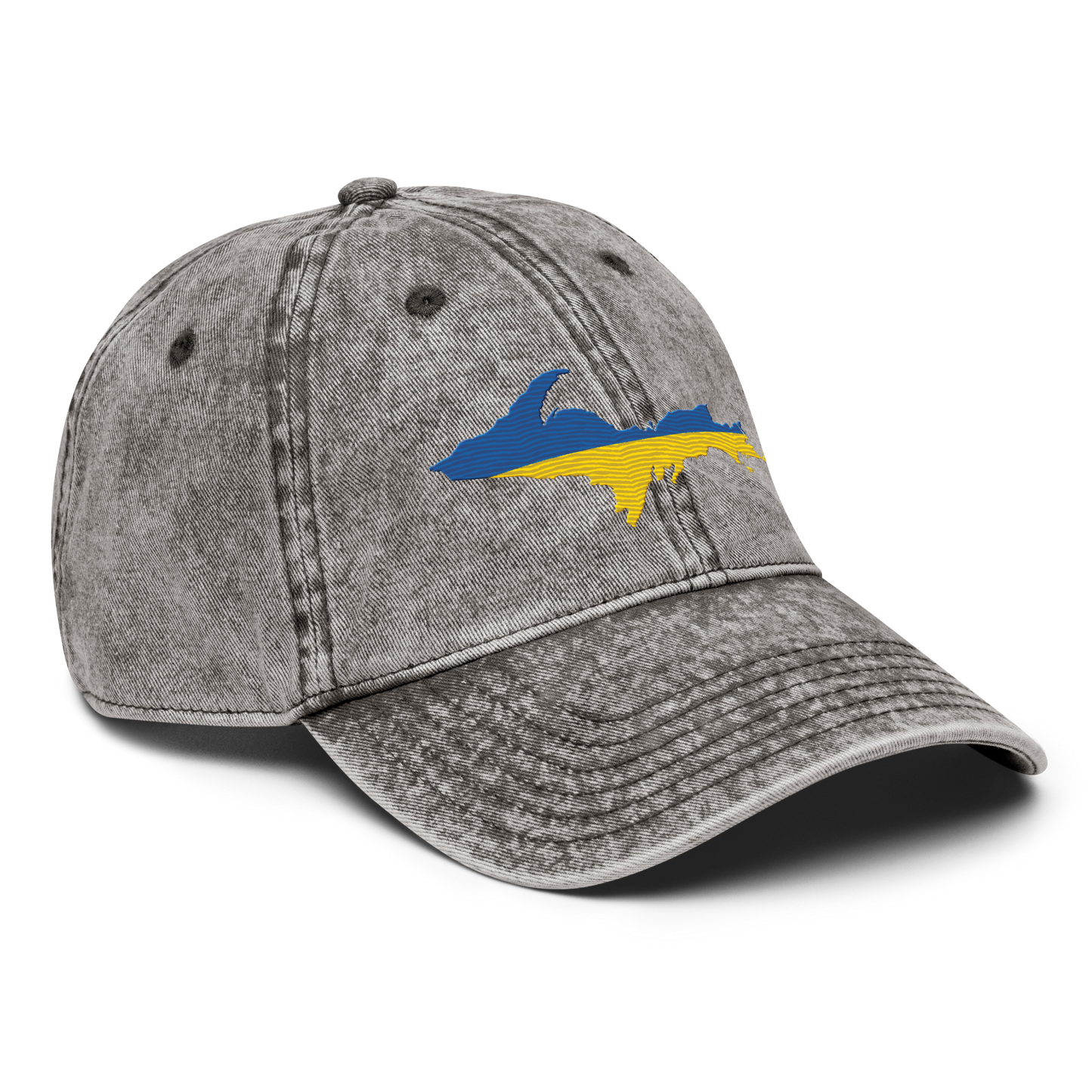 Michigan Upper Peninsula Vintage Baseball Cap (Ukraine Edition)