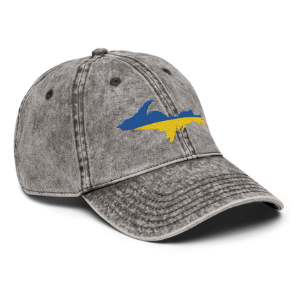 Michigan Upper Peninsula Vintage Baseball Cap (Ukraine Edition)