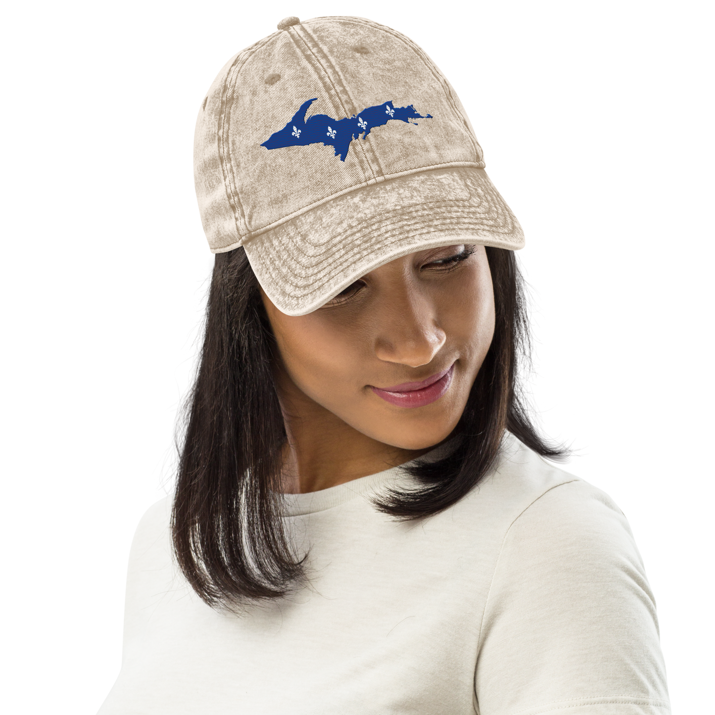 Michigan Upper Peninsula Vintage Baseball Cap (French-Canadian Edition)