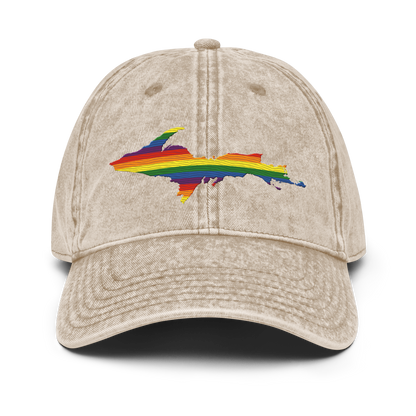 Michigan Upper Peninsula Vintage Baseball Cap (Pride Edition)