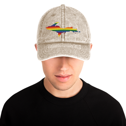 Michigan Upper Peninsula Vintage Baseball Cap (Pride Edition)