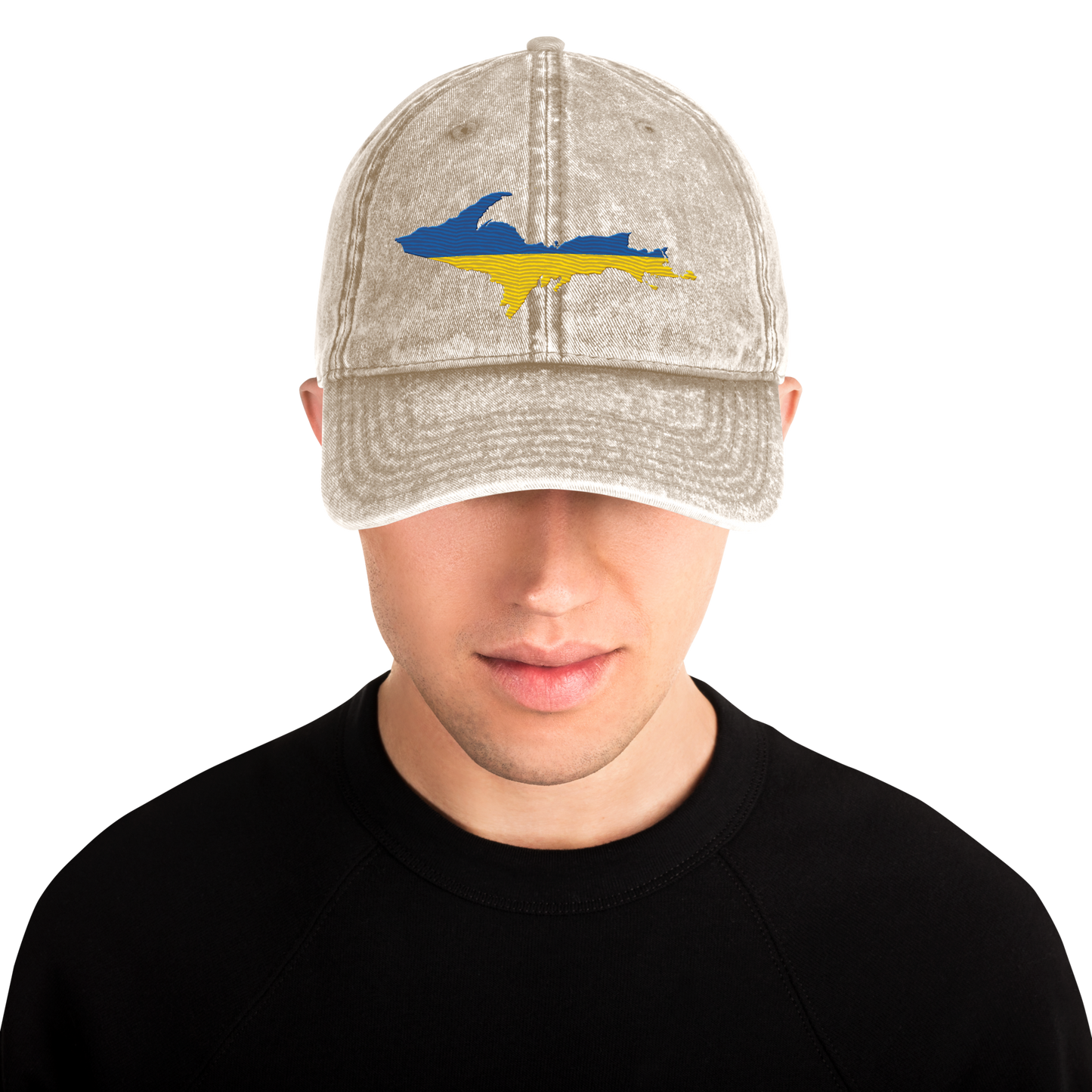 Michigan Upper Peninsula Vintage Baseball Cap (Ukraine Edition)