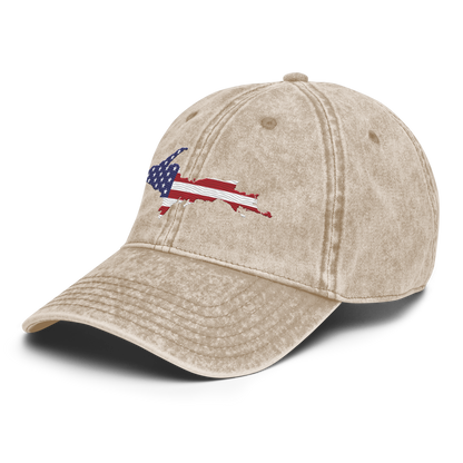 Michigan Upper Peninsula Vintage Baseball Cap (Patriot Edition)