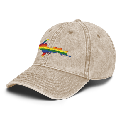 Michigan Upper Peninsula Vintage Baseball Cap (Pride Edition)