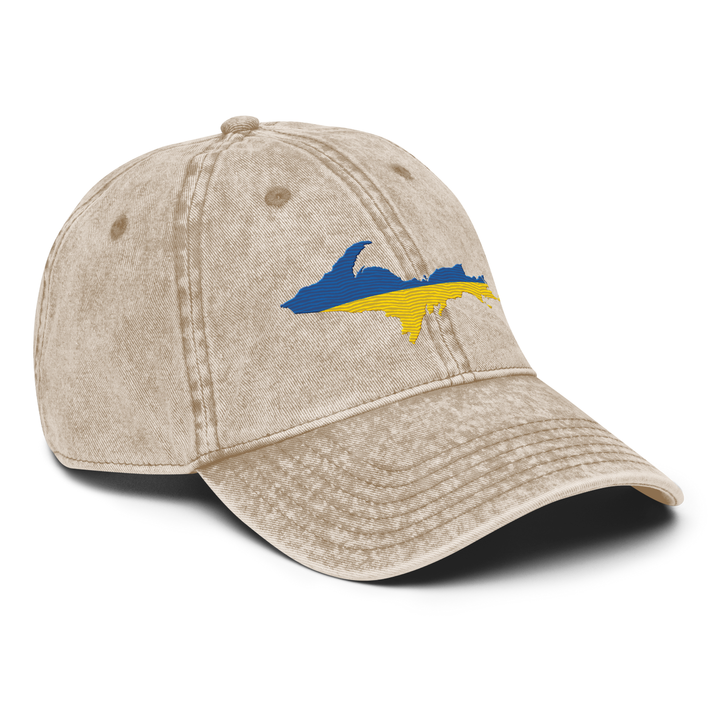 Michigan Upper Peninsula Vintage Baseball Cap (Ukraine Edition)