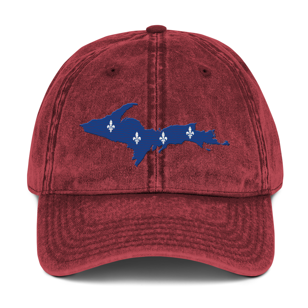 Michigan Upper Peninsula Vintage Baseball Cap (French-Canadian Edition)