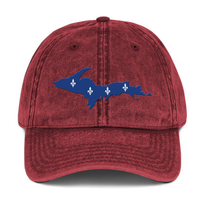 Michigan Upper Peninsula Vintage Baseball Cap (French-Canadian Edition)