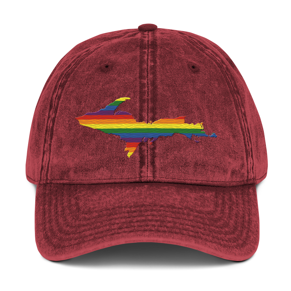 Michigan Upper Peninsula Vintage Baseball Cap (Pride Edition)