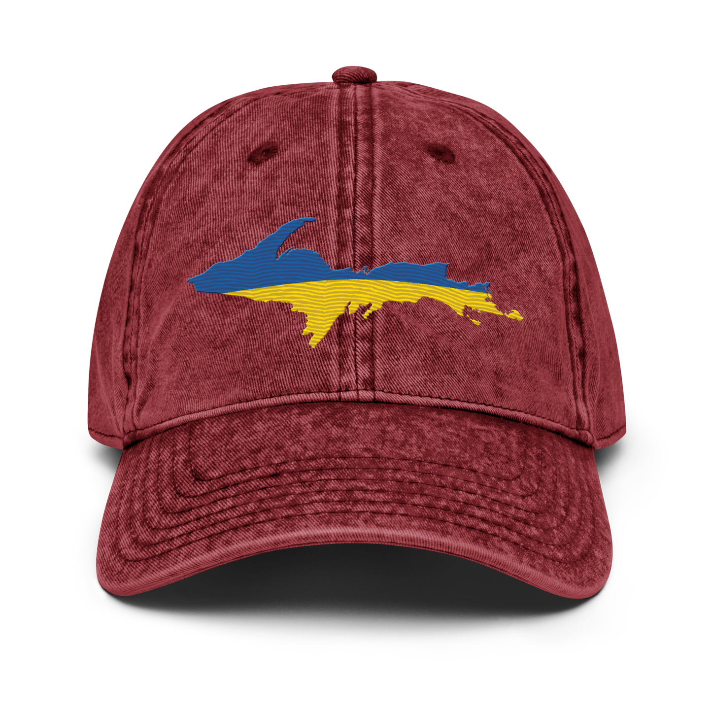 Michigan Upper Peninsula Vintage Baseball Cap (Ukraine Edition)