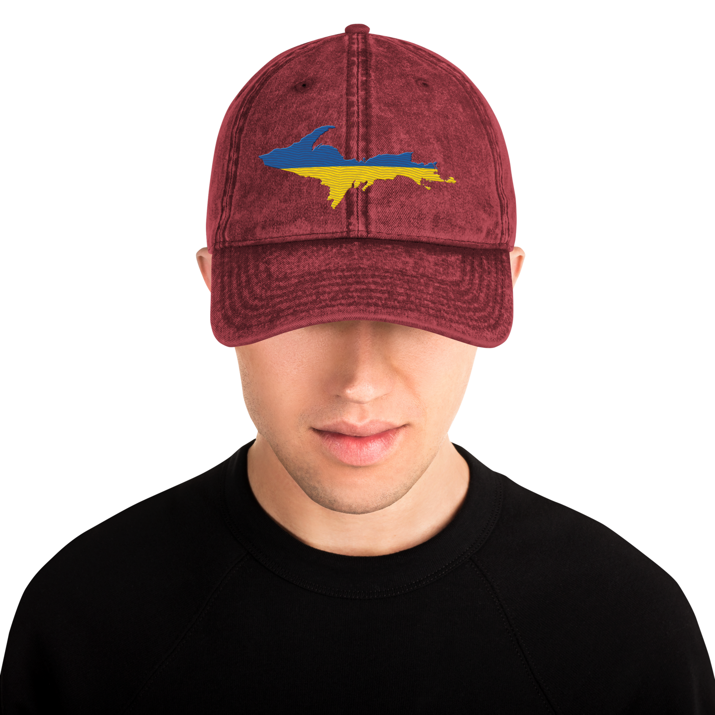 Michigan Upper Peninsula Vintage Baseball Cap (Ukraine Edition)