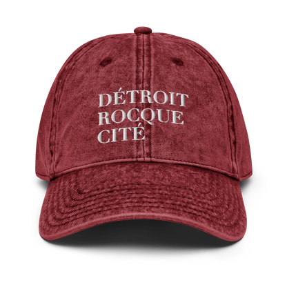 'Détroit Rocque Cité' Vintage Baseball Cap