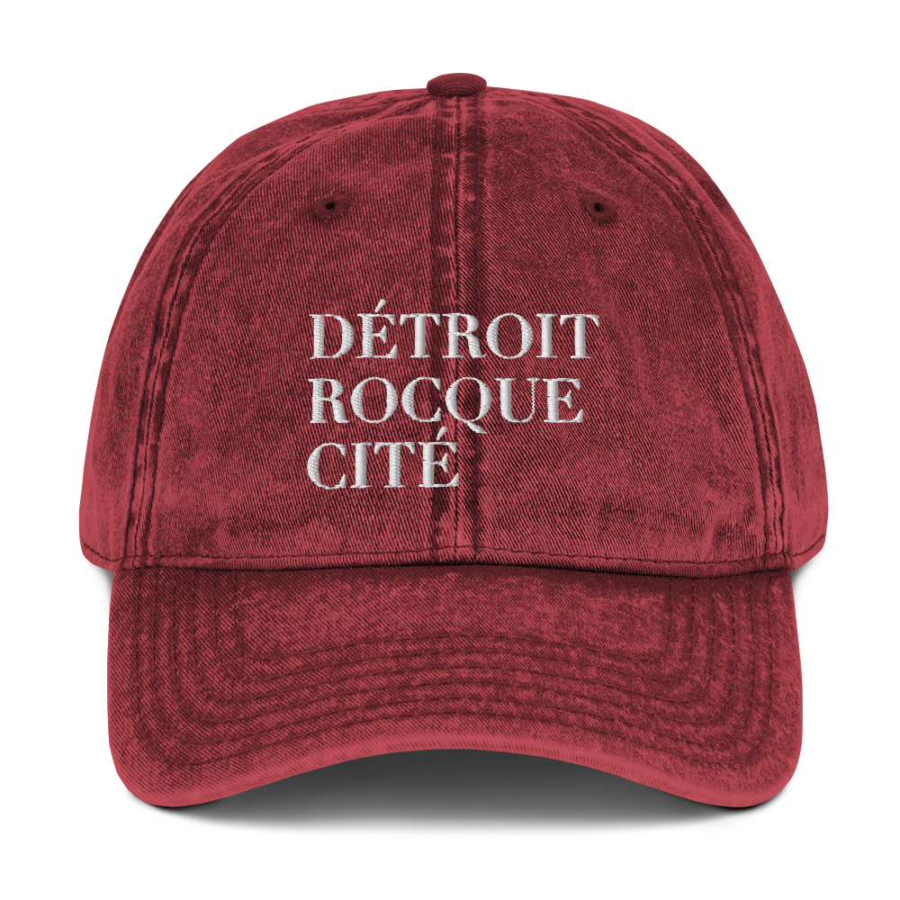 'Détroit Rocque Cité' Vintage Baseball Cap