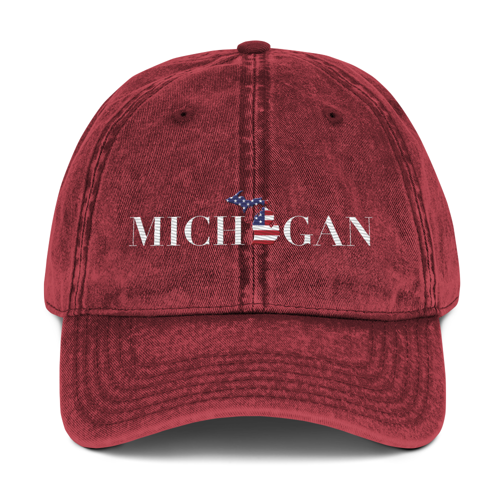 'Michigan' Vintage Baseball Cap (Didone Patriot Edition)