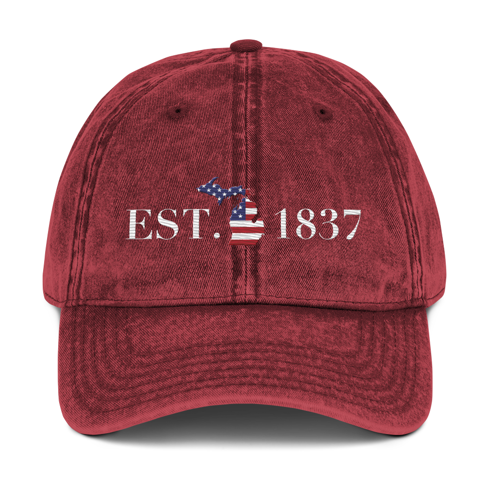 Michigan 'EST 1837' Vintage Baseball Cap