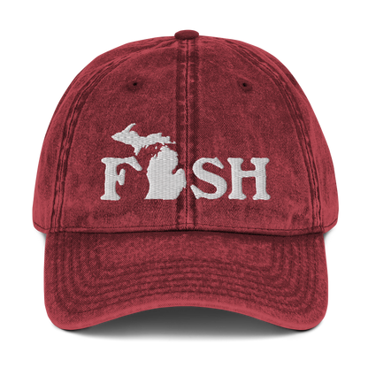 Michigan 'Fish' Vintage Baseball Cap