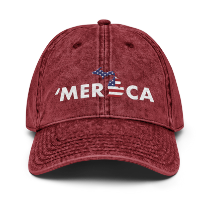 Michigan 'Merica' Vintage Baseball Cap