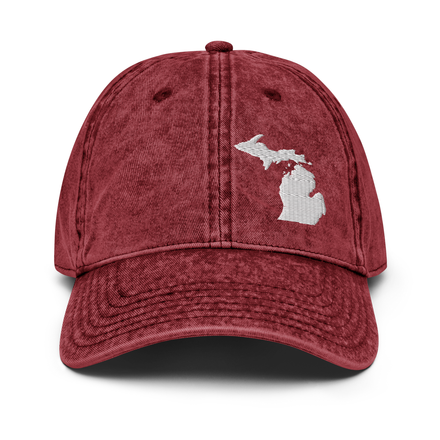 Michigan Vintage Baseball Cap (White Emb.)