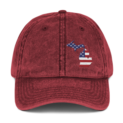 Michigan Vintage Baseball Cap (Patriot Edition)