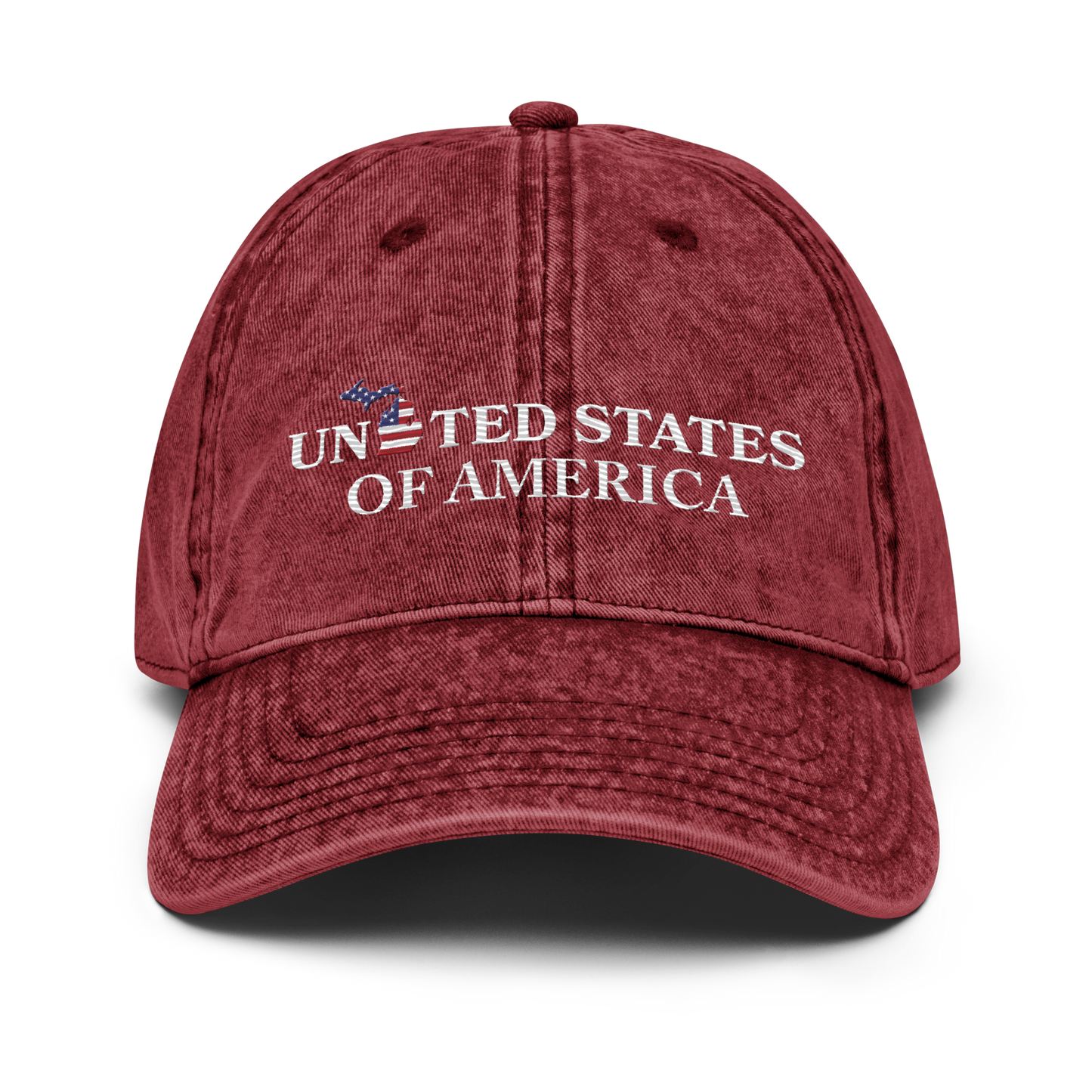 Michigan 'United States of America' Vintage Baseball Cap