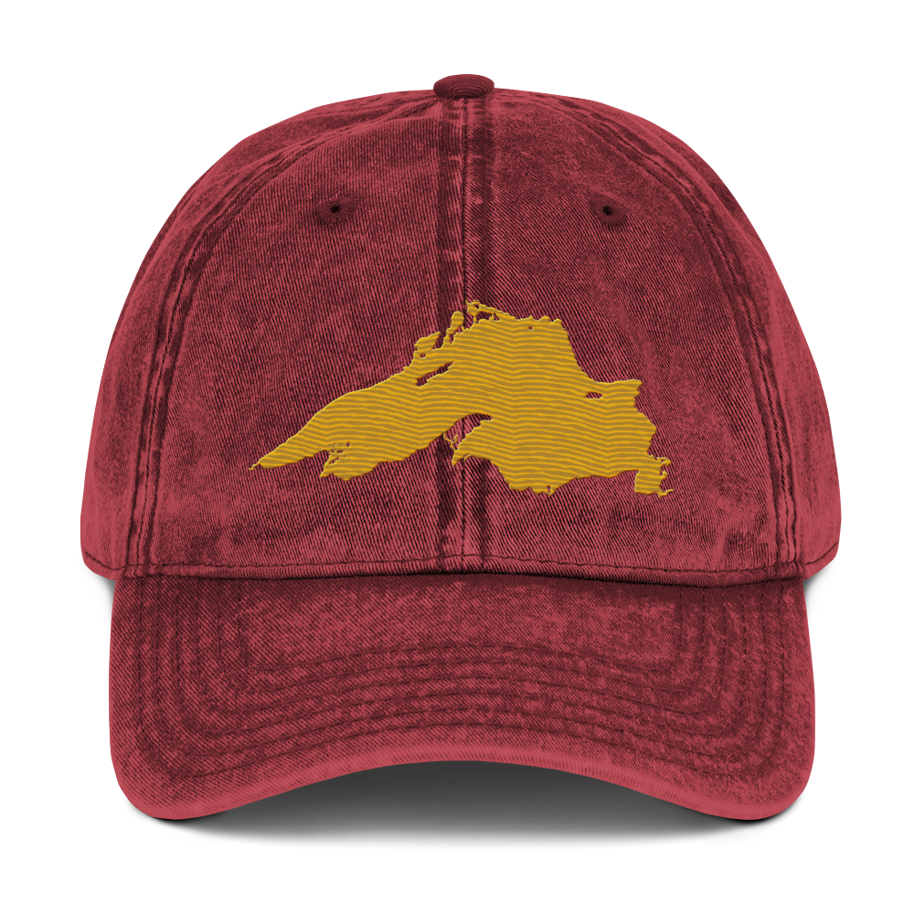 Lake Superior Vintage Baseball Cap | Gold