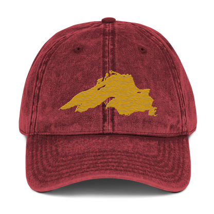 Lake Superior Vintage Baseball Cap | Gold