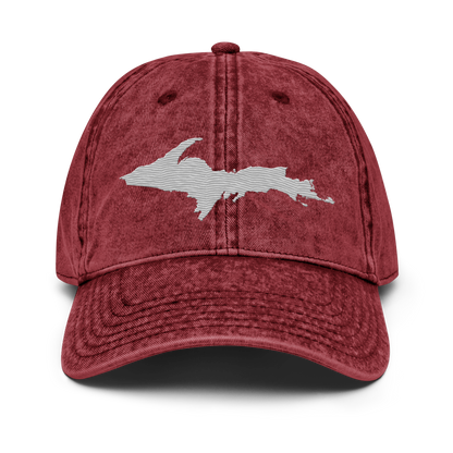 Upper Peninsula Vintage Baseball Cap | Platinum