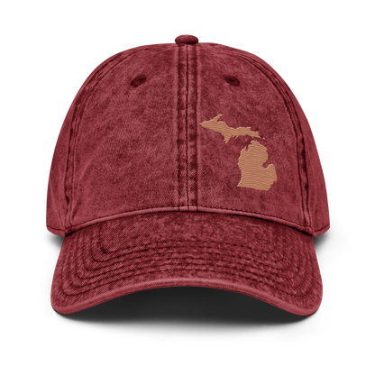 Michigan Vintage Baseball Cap | Copper Outline