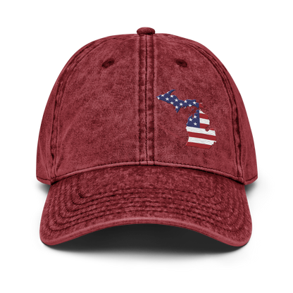 Michigan Vintage Baseball Caps | Patriotic Outline