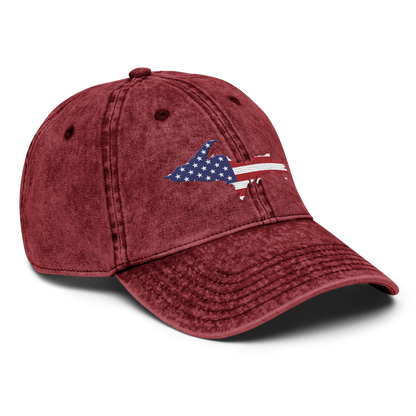 Michigan Upper Peninsula Vintage Baseball Cap (Patriot Edition)