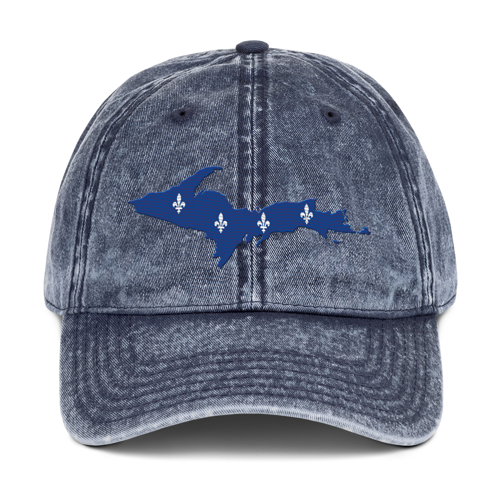 Michigan Upper Peninsula Vintage Baseball Cap (French-Canadian Edition)