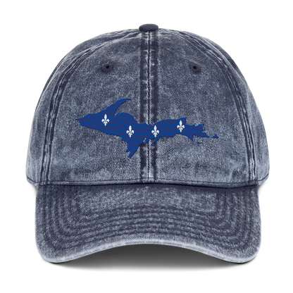 Michigan Upper Peninsula Vintage Baseball Cap (French-Canadian Edition)