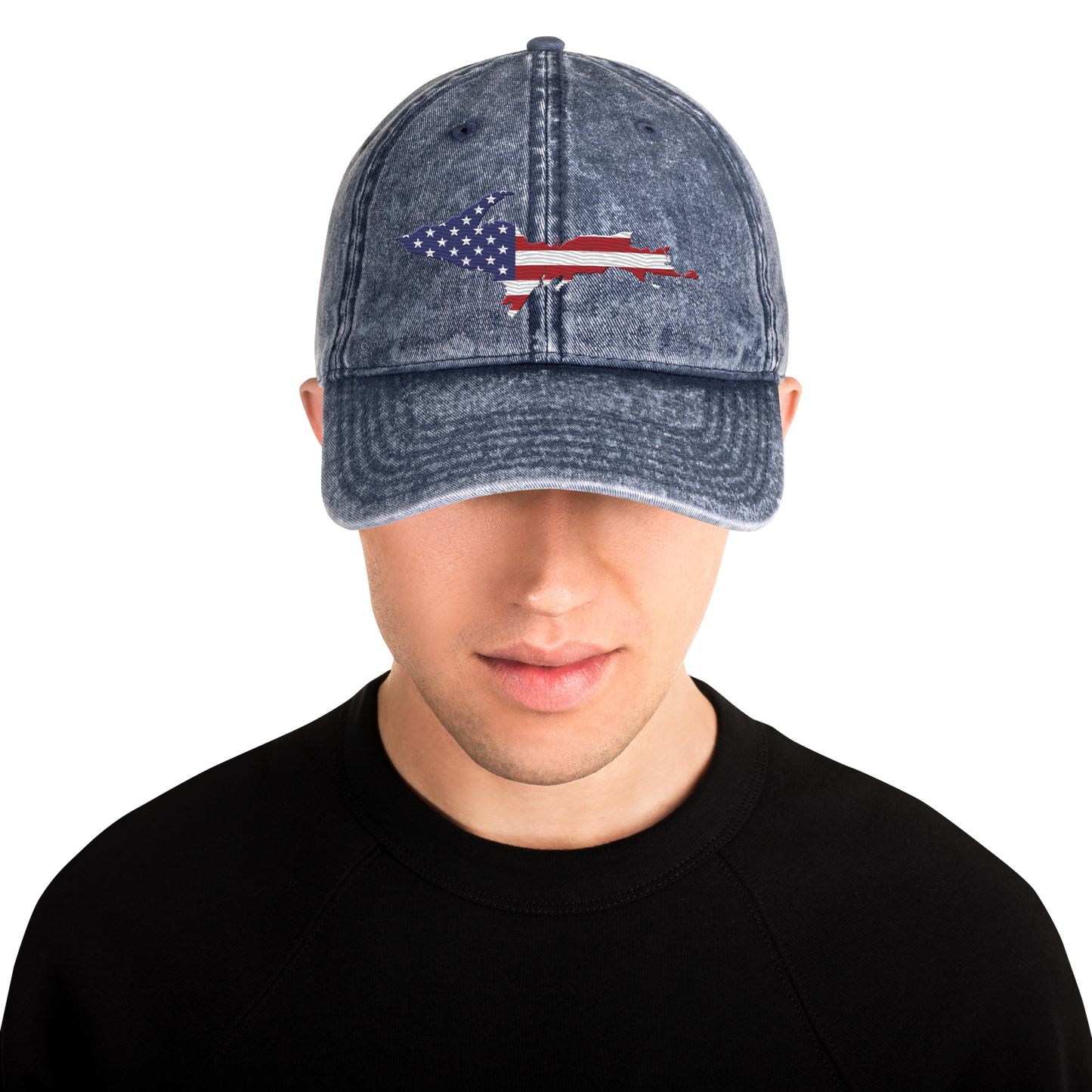 Michigan Upper Peninsula Vintage Baseball Cap (Patriot Edition)