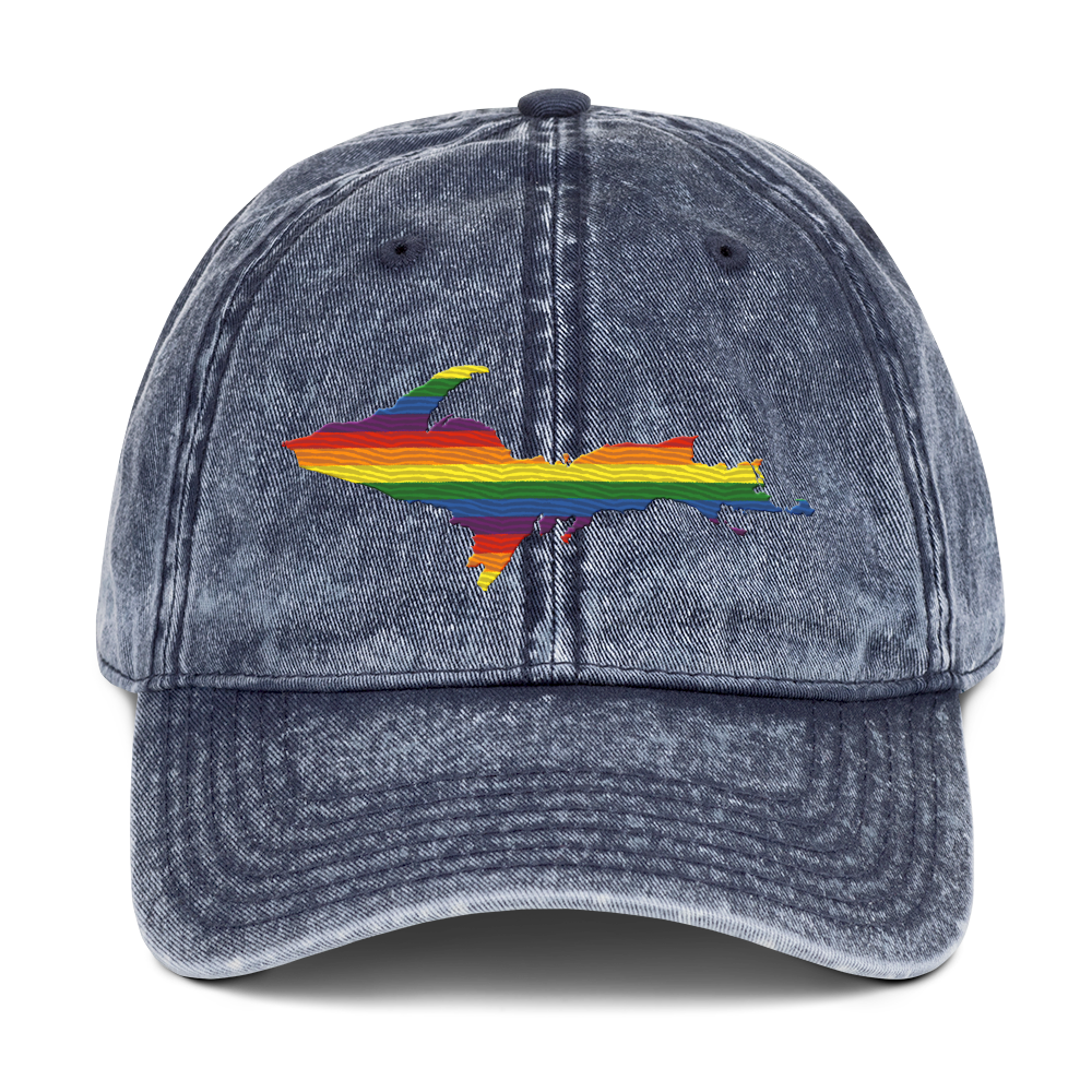 Michigan Upper Peninsula Vintage Baseball Cap (Pride Edition)