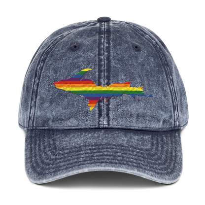 Michigan Upper Peninsula Vintage Baseball Cap (Pride Edition)