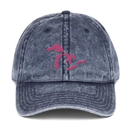 Great Lakes Vintage Baseball Cap (Apple Blossom Pink)