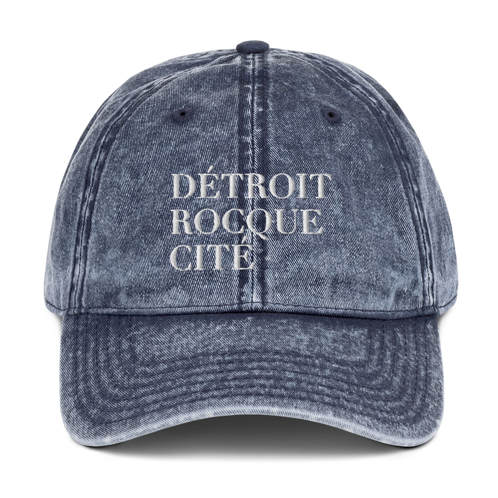 'Détroit Rocque Cité' Vintage Baseball Cap