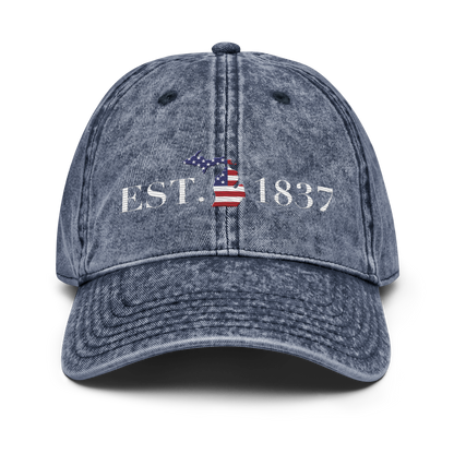 Michigan 'EST 1837' Vintage Baseball Cap