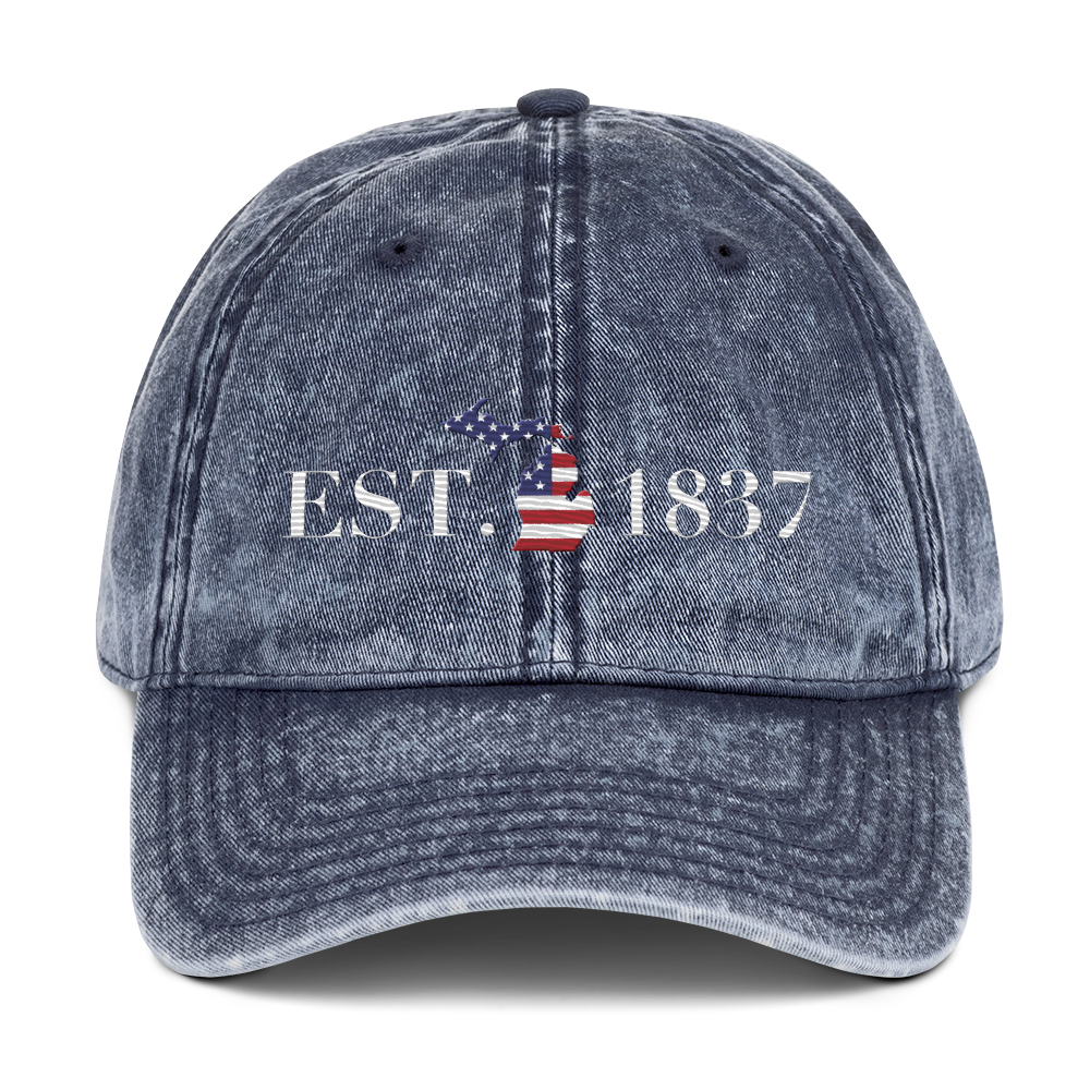 Michigan 'EST 1837' Vintage Baseball Cap