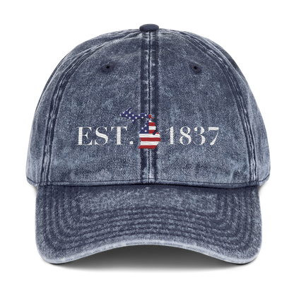 Michigan 'EST 1837' Vintage Baseball Cap