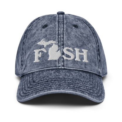 Michigan 'Fish' Vintage Baseball Cap