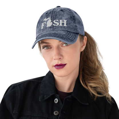 Michigan 'Fish' Vintage Baseball Cap