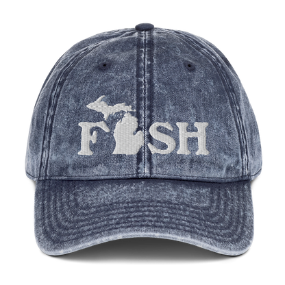 Michigan 'Fish' Vintage Baseball Cap