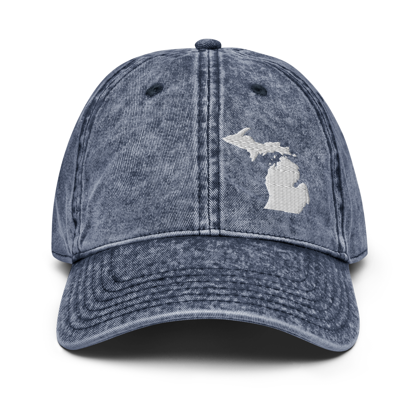 Michigan Vintage Baseball Cap (White Emb.)