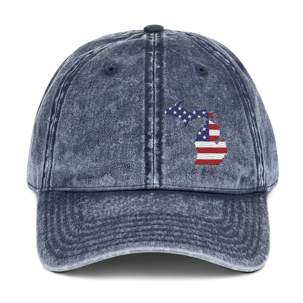 Michigan Vintage Baseball Cap (Patriot Edition)