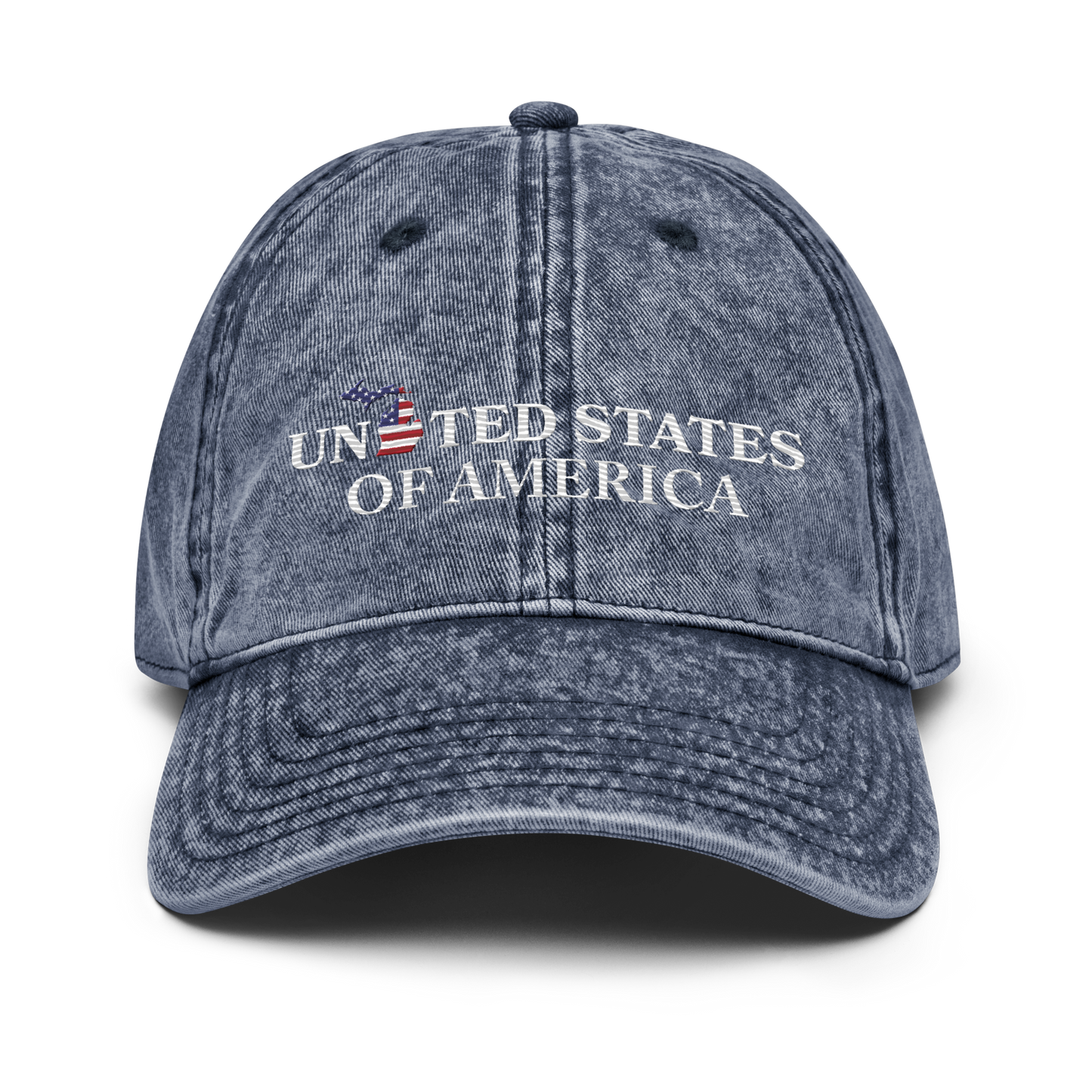 Michigan 'United States of America' Vintage Baseball Cap