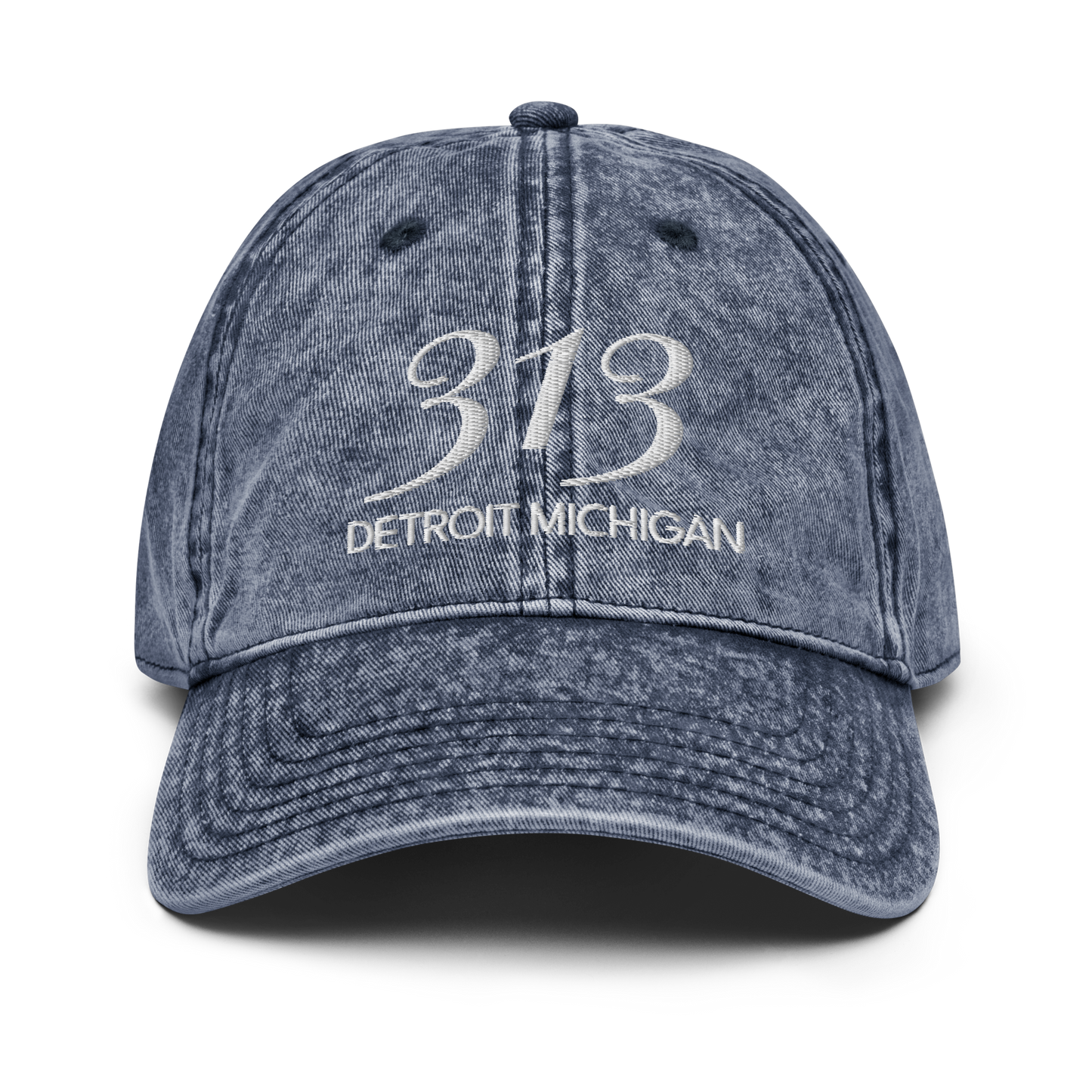 '313 Detroit Michigan' Vintage Baseball Cap