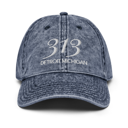 '313 Detroit Michigan' Vintage Baseball Cap