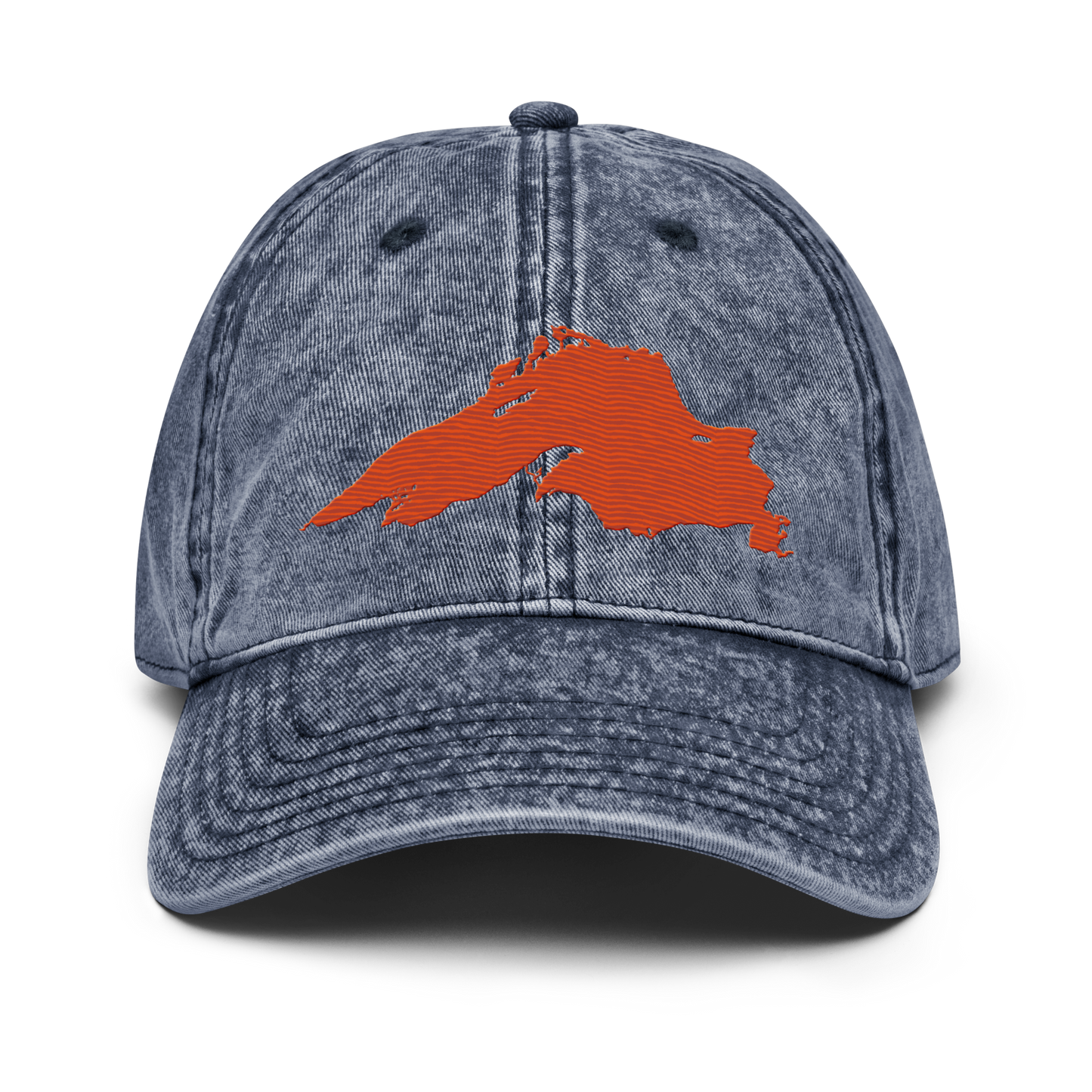 Lake Superior Vintage Baseball Cap | Maple Leaf Orange