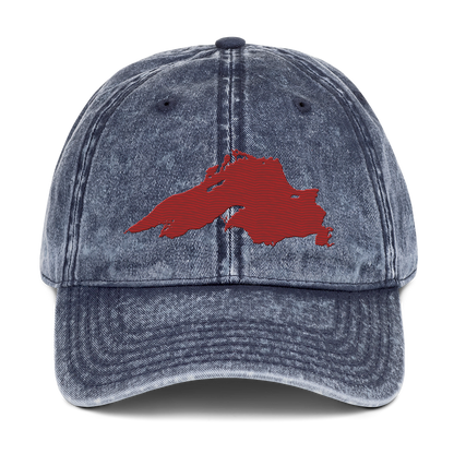 Lake Superior Vintage Baseball Cap | Thimbleberry Red